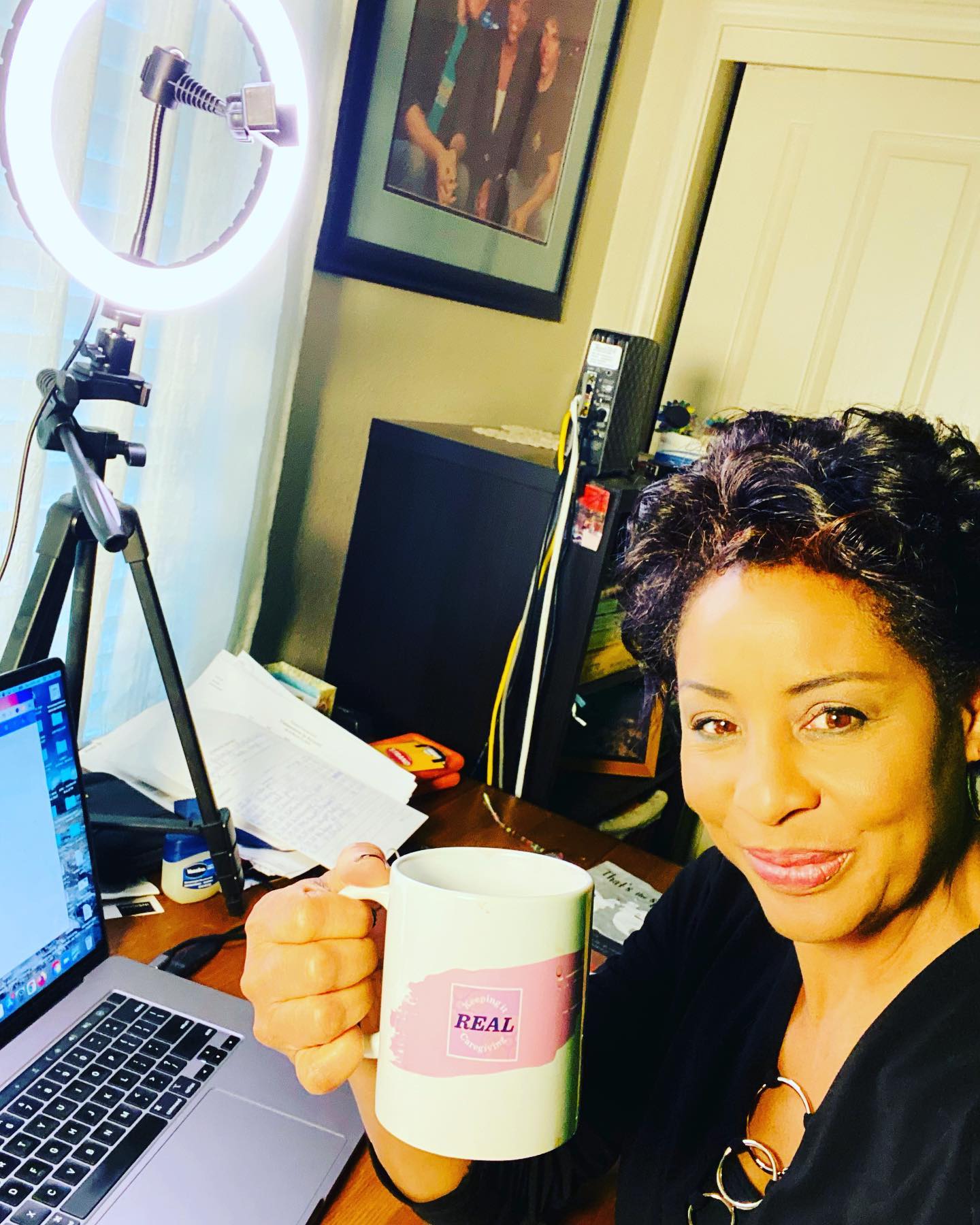 The @keepingitrealcaregiving #coffee #mug is about to roll out- super excited!
That way when we have our coffee chat & support hour… we really will all be together leaning in one another- awesome!
More details soon for those of you who would like one!

https://bit.ly/3u3bO9U